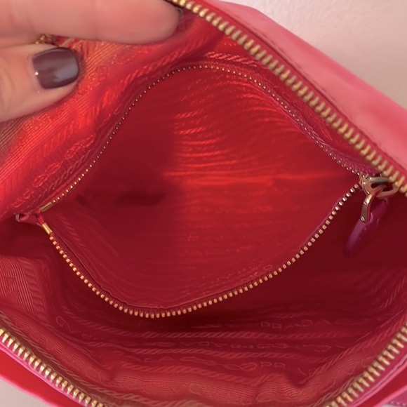 Prada Hot Pink Fiocco Bow Tessuto Nylon Crossbody - Picture 8 of 15